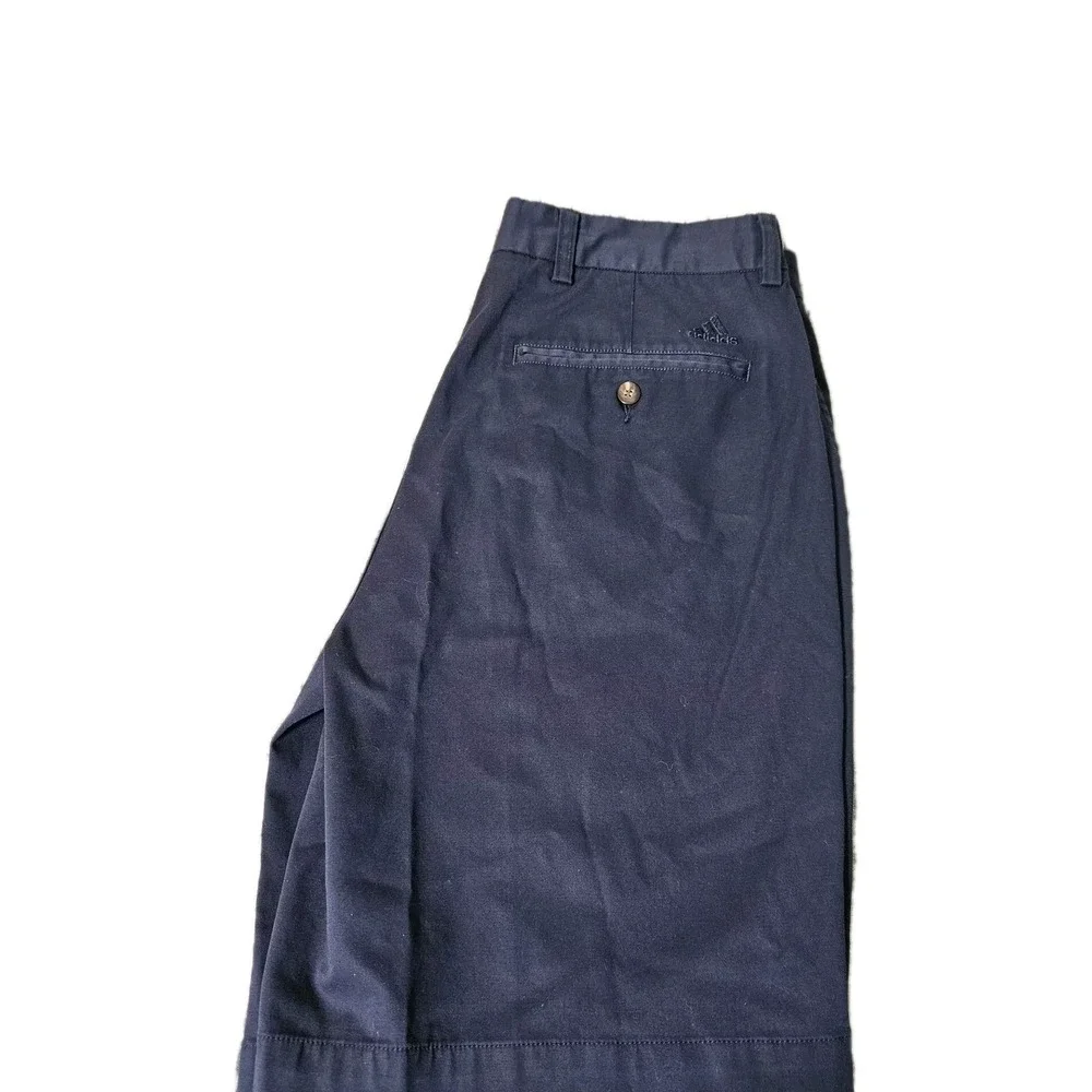 Adidas Golf Shorts Stretch Match  Chinos Mens 34 Navy Play Pleated‎ 9
